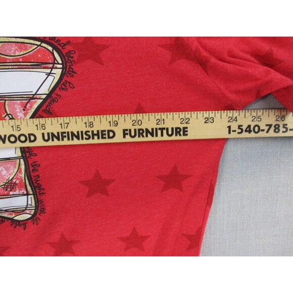 Love In Faith XL Red Star Graphic T-Shirt - Picture 6 of 9